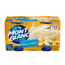 Mont Blanc Riz Lait 4x125g 